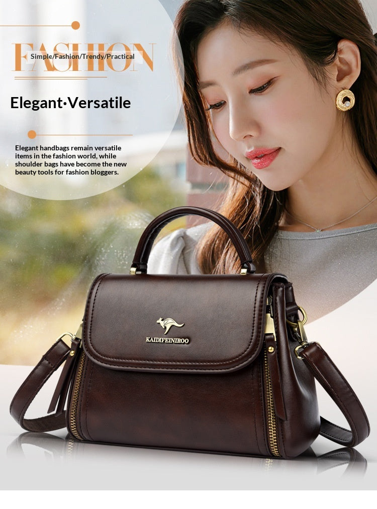 Retro High-end Textured Tote And Shoulder Bag