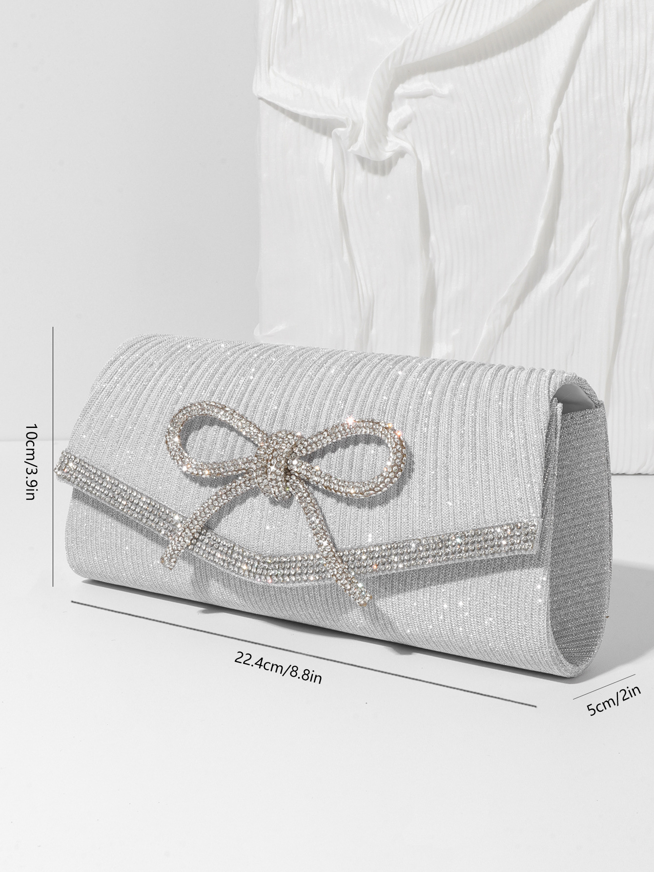 Bow Evening Sparkly Clutch Purses For Women