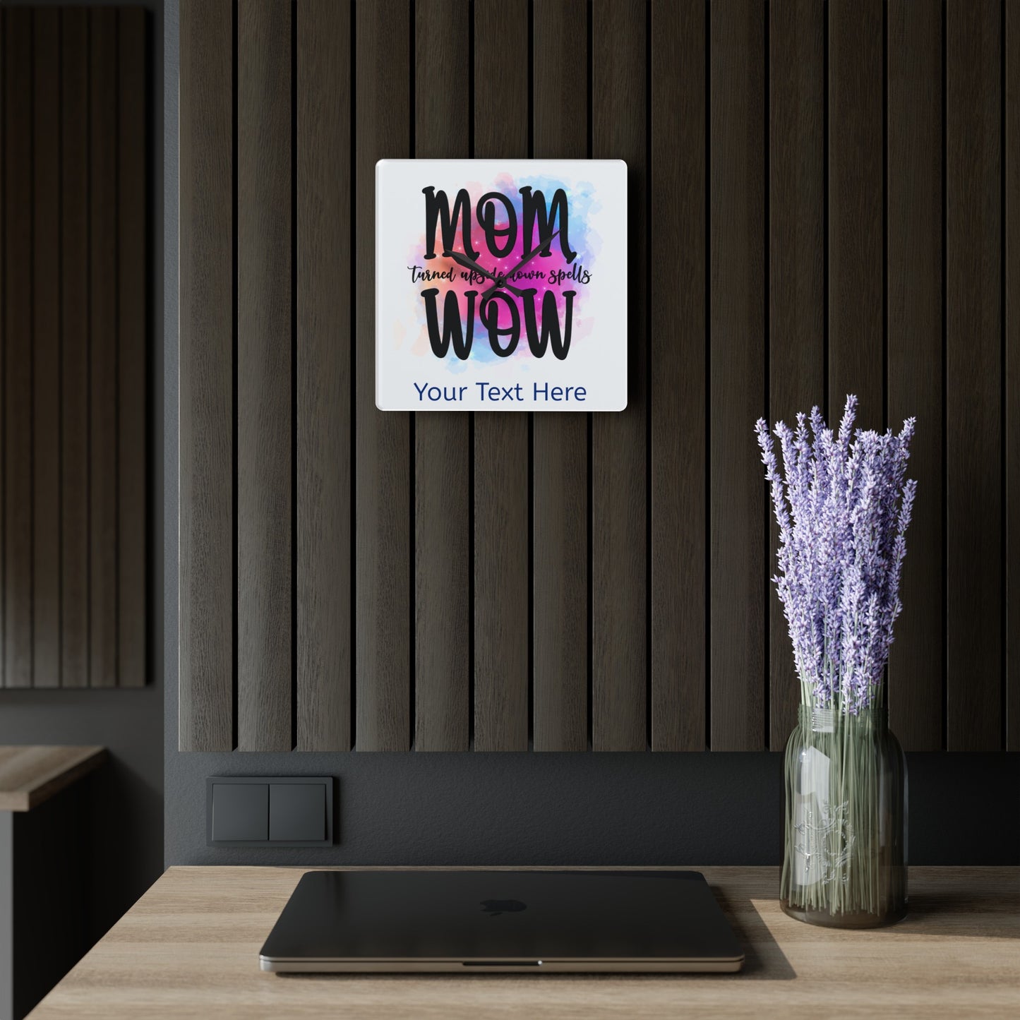 Acrylic Wall Clock- Personalize Gift With Mother's Day Messages