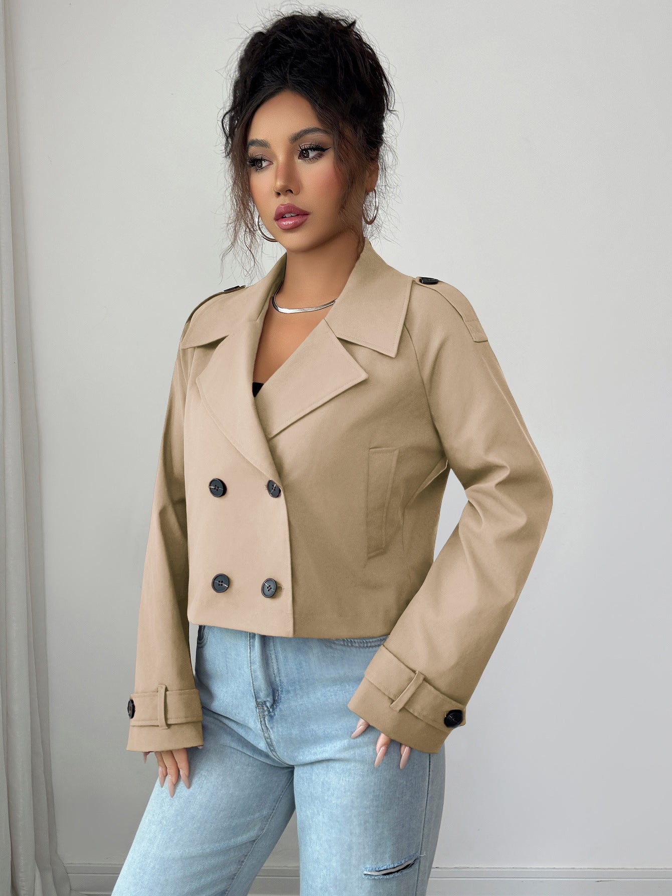 Casual Minimalist Long Sleeve Jacket Vest Coat Women