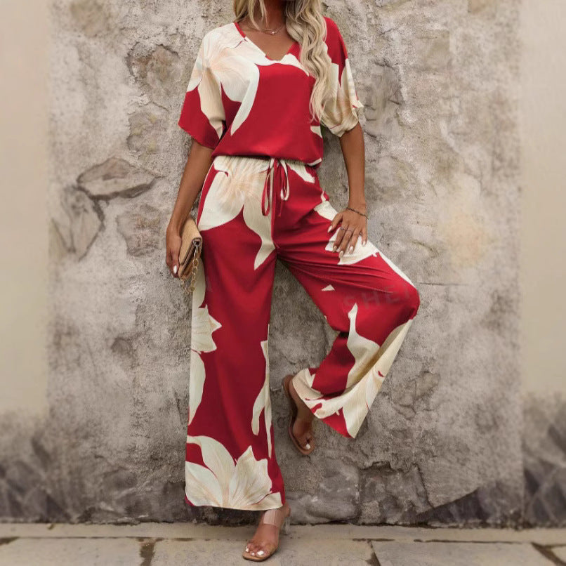 Printed Fashion Polyester Women's Suit