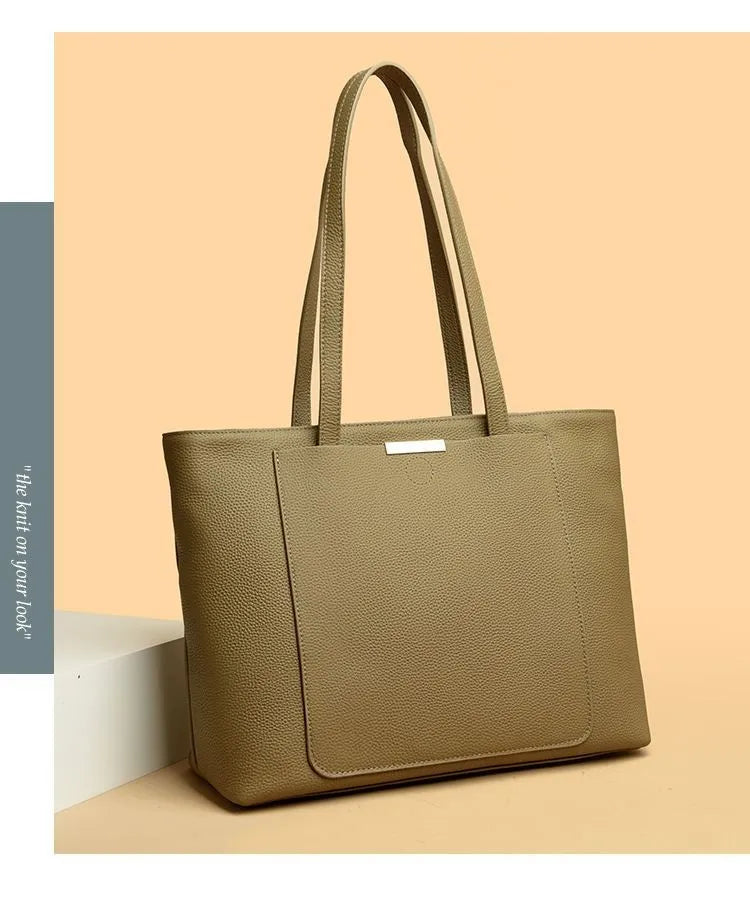 Tote Bag Women's Large Capacity Leather Shoulder Bag
