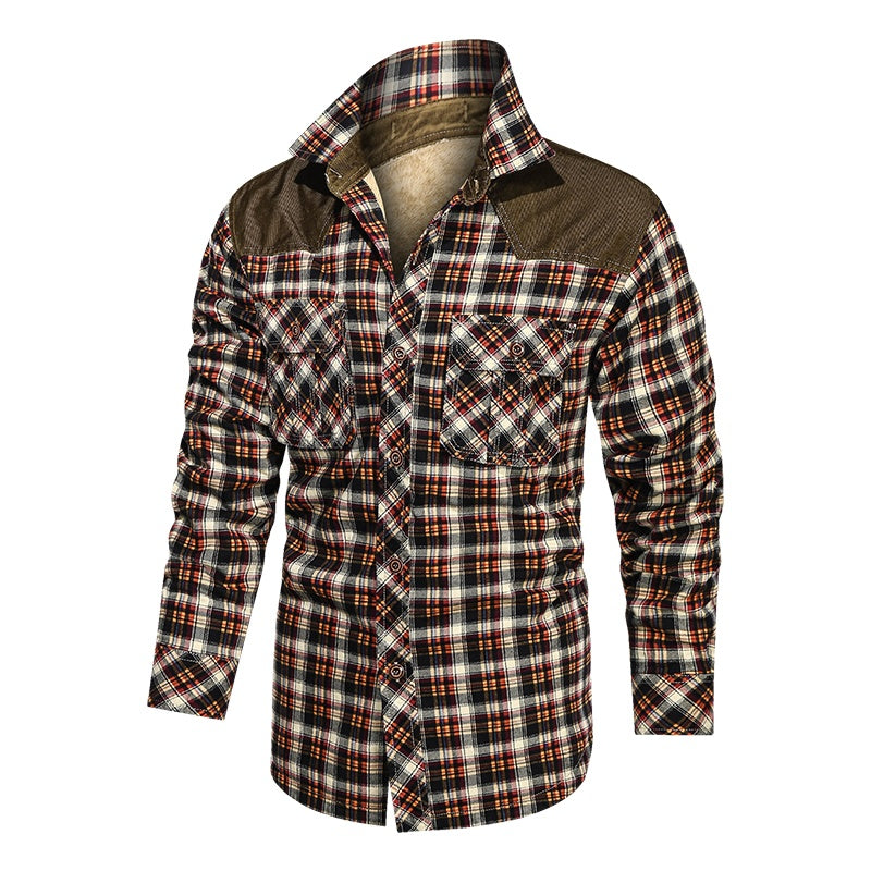 Autumn Winter Fleece Thick Casual Fit Men Warm Jacket