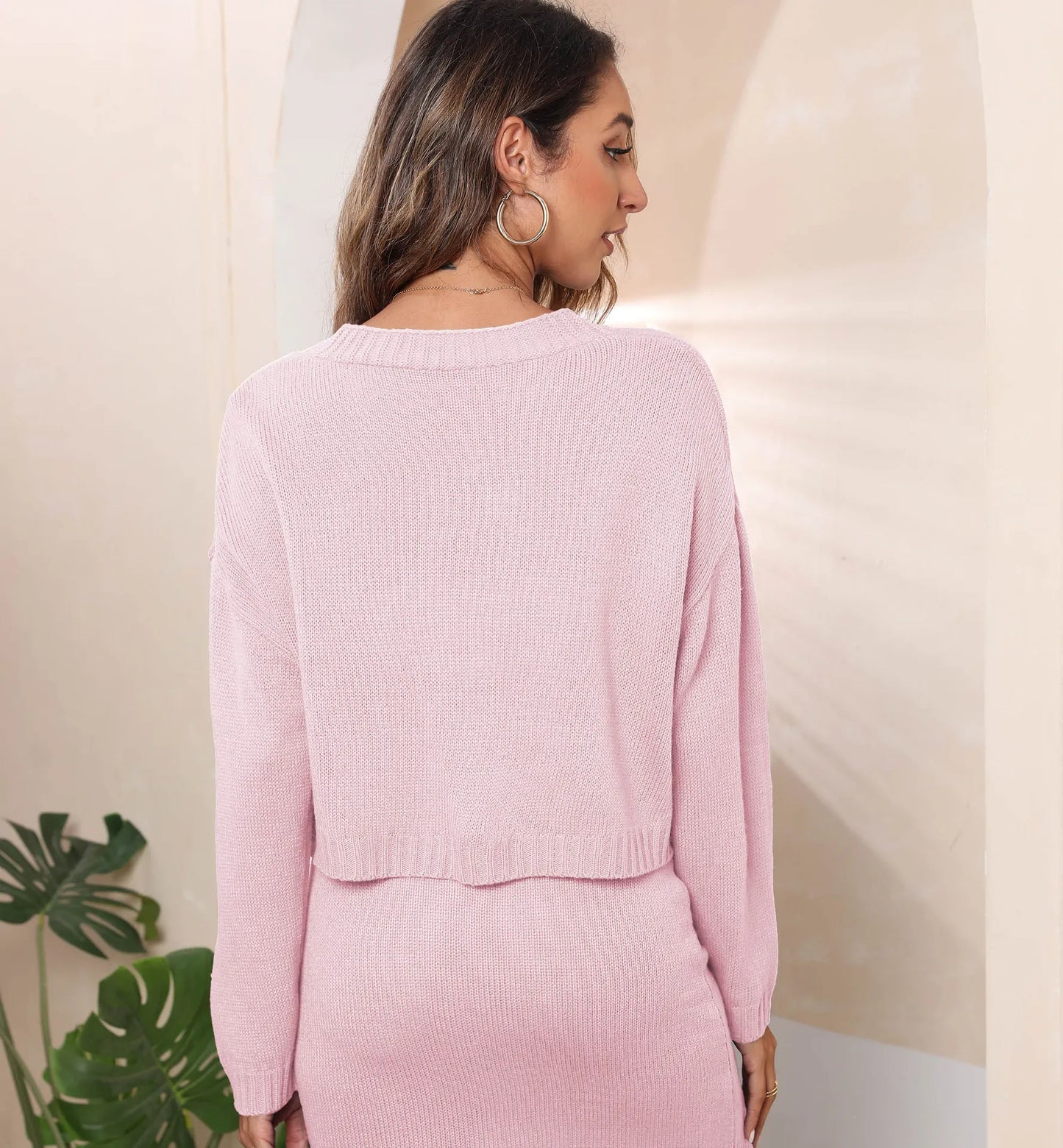 European And American Women's Clothing White Cloud Jacquard Three-button V-neck