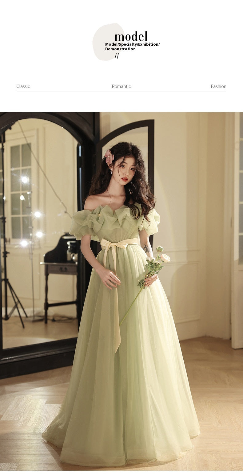 Off-shoulder Evening High-end Affordable Luxury Niche Dress