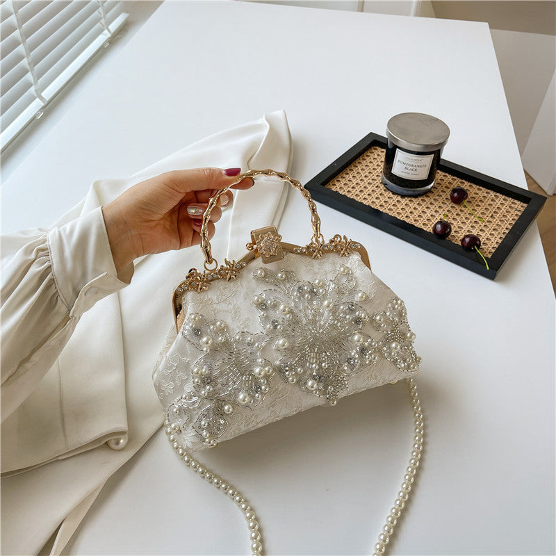 Pearl Embroidered Fashion Handbag