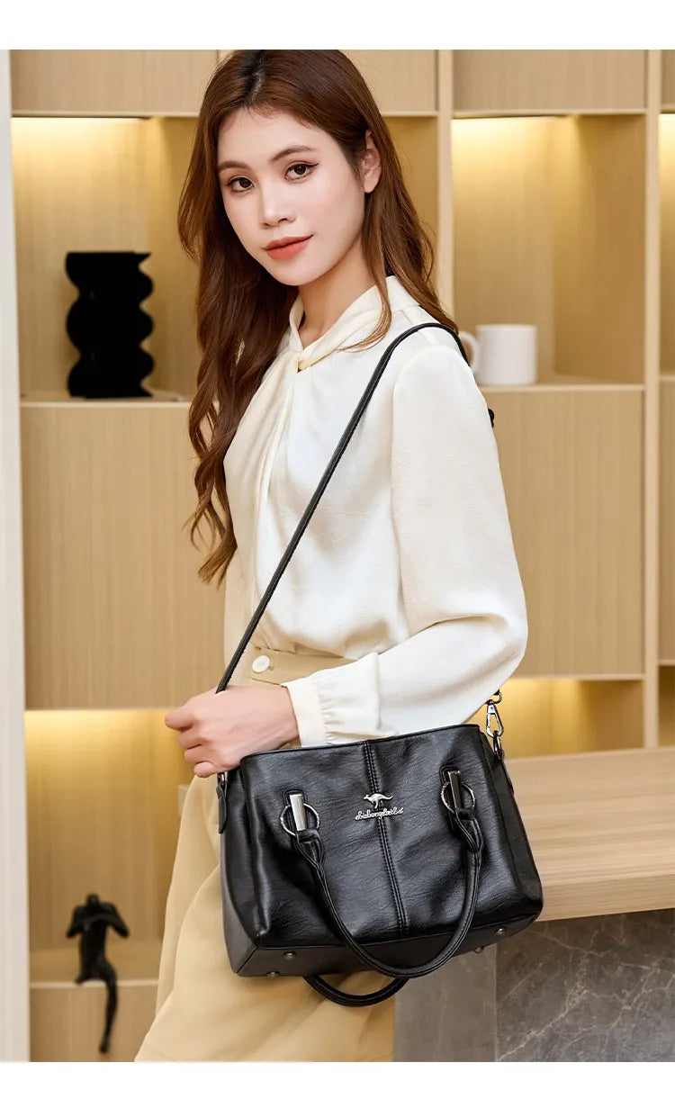 Fashion Large Capacity Wholesale Women's Crossbody Soft Leather Bag