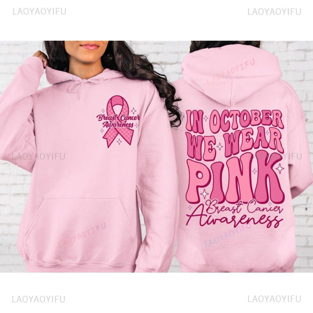 In October We Wear Breast Cancer Awareness Sweatshirt
