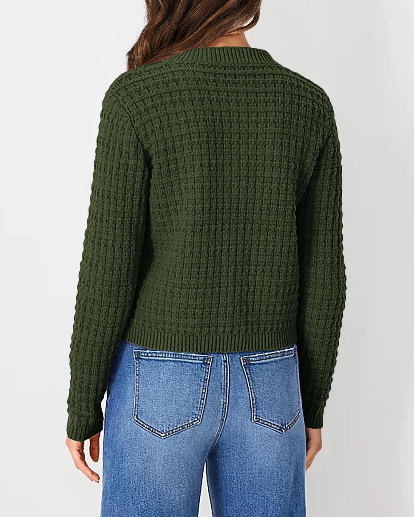 Women's Solid Color Commute Knitted Cardigan Casual Sweater Coat