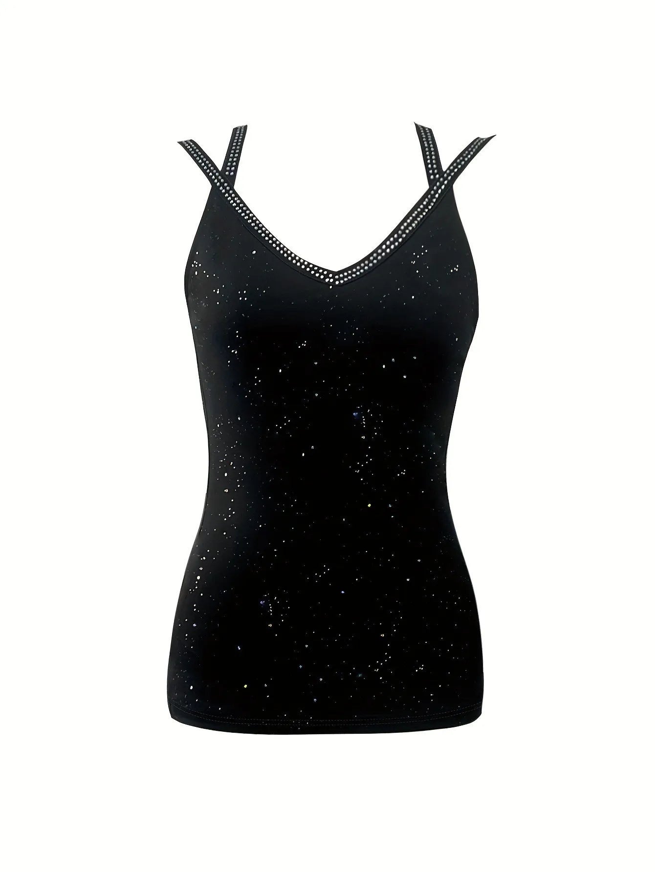 Women's Summer Sling Hot Drilling V-neck Sleeveless Vest