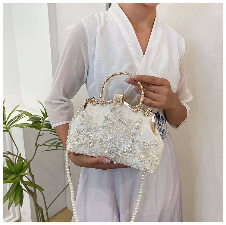 Pearl Embroidered Fashion Handbag