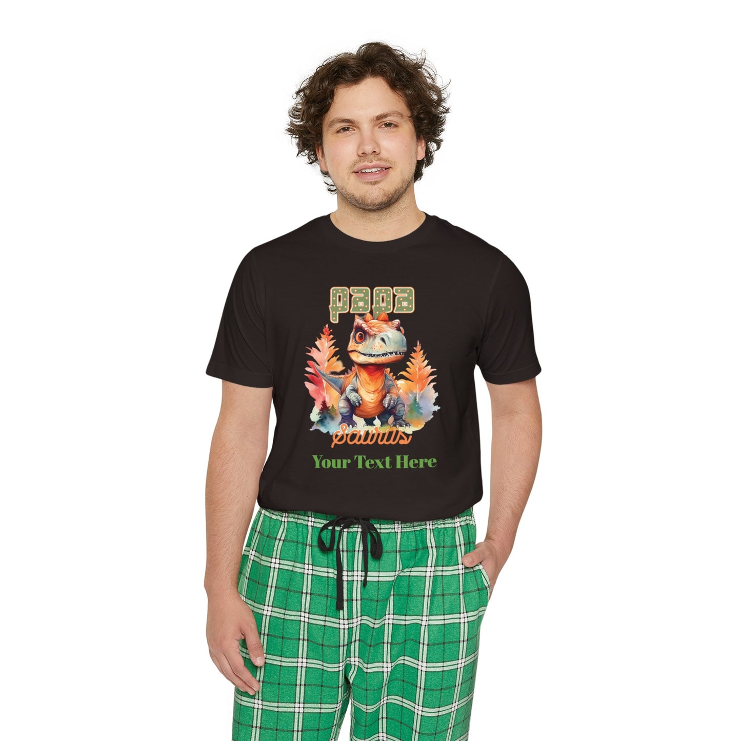 Men's Short Sleeve Pajama Set - Personalize With DAD Messages