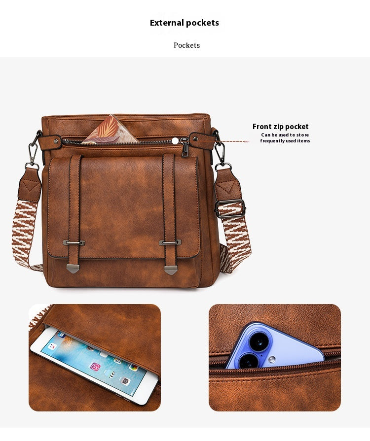 Women's Shoulder Personality Large Capacity Multi-pocket Bucket Bag