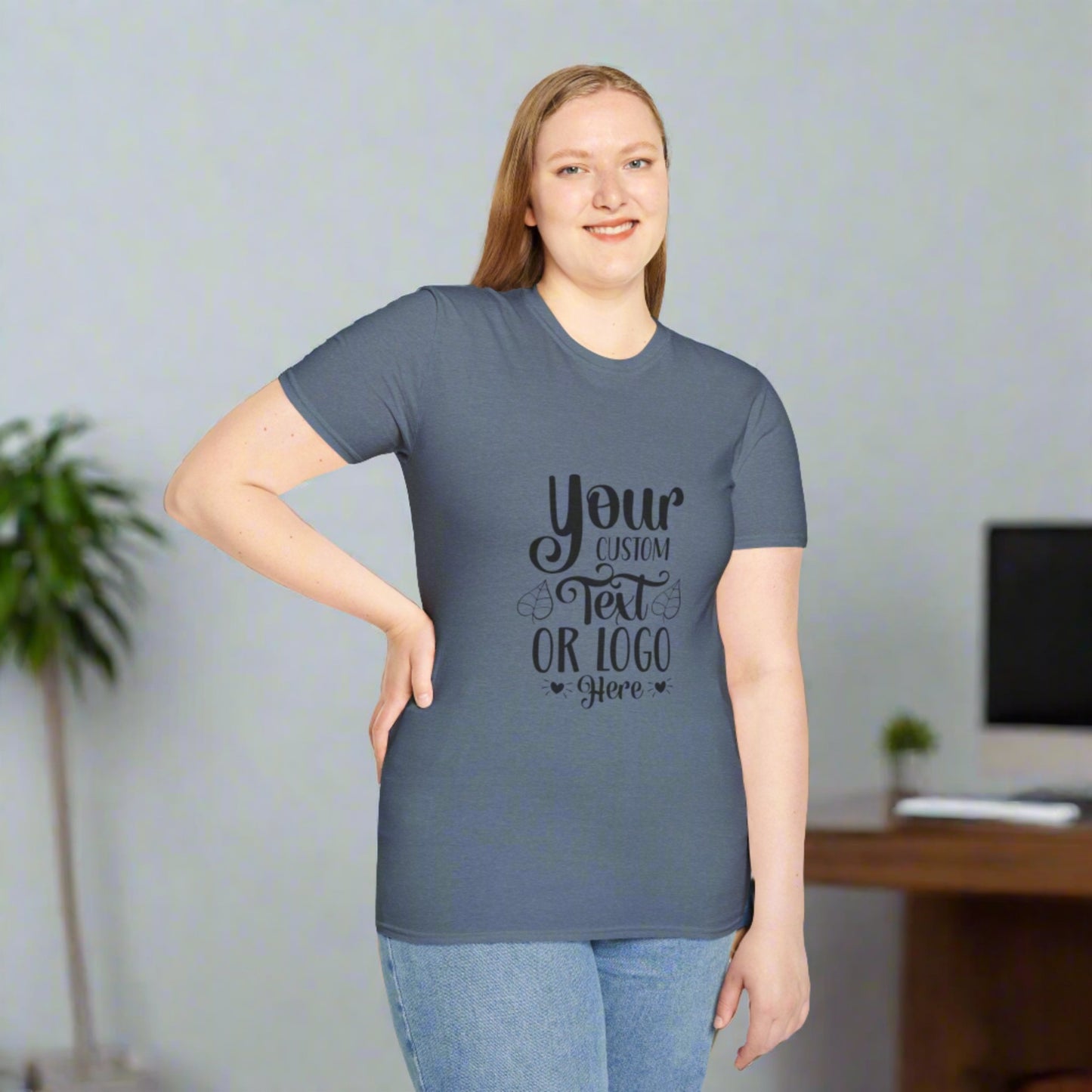 Unisex Softstyle T-Shirt - Personalize With Business Logo on Front Side