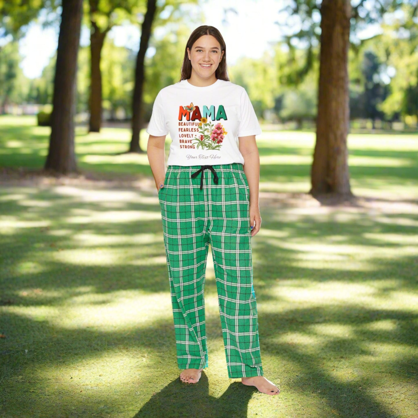 Women's Short Sleeve Pajama Set - Personalize With Mother's Day Messages