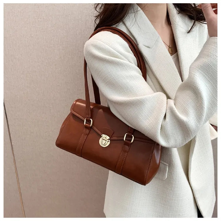 Retro High-grade Underarm Document Tote Bag Women
