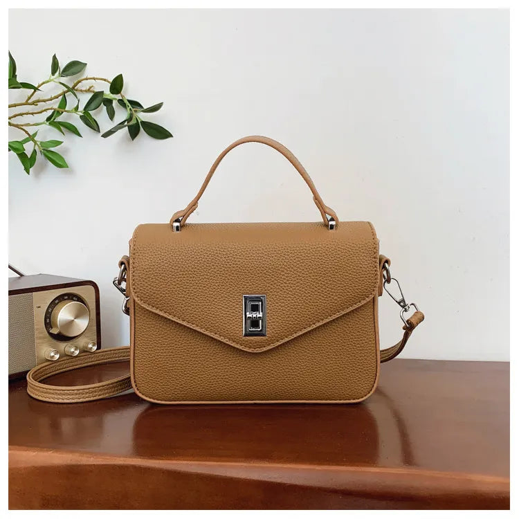 Fashion Casual All-match Commute Cowhide Portable Shoulder Messenger Bag