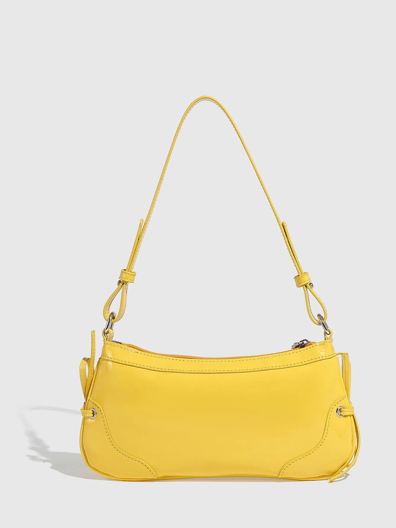 Solid Color Underarm Bag Shoulder Bag Double Bow Small Square Bag