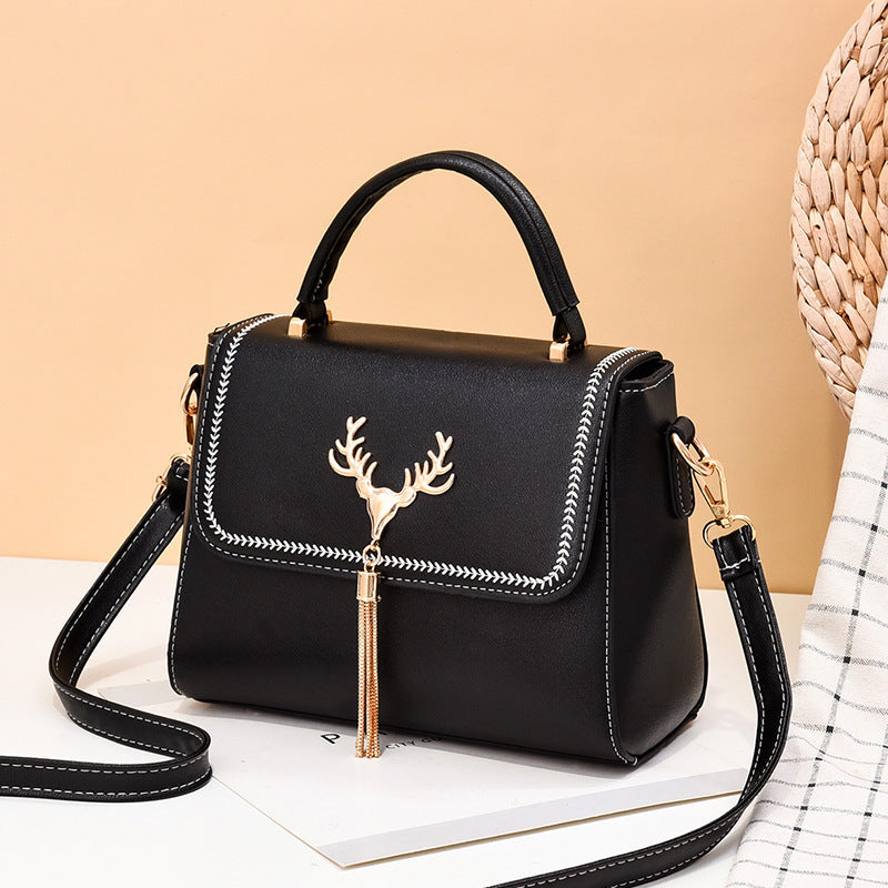 Women's New Fashion Hand-held Deer Head Tassel Shoulder Bag