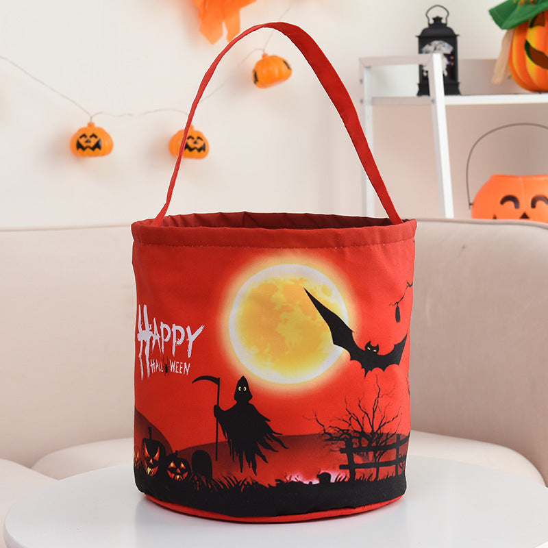 Halloween Basket Luminous Pumpkin Bag Children's Portable Candy Bag