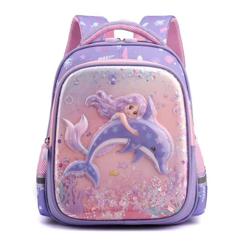 Decompression Waterproof Good-looking Mermaid Children Backpack