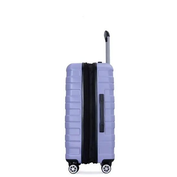 3 Piece Suitcase Set PC Lightweight And Durable Expandable Carrying Case With Two Hooks, Double Swivel Wheels, TSA Lock, 21-25-29 Light Purple- FREE USA SHIPPING