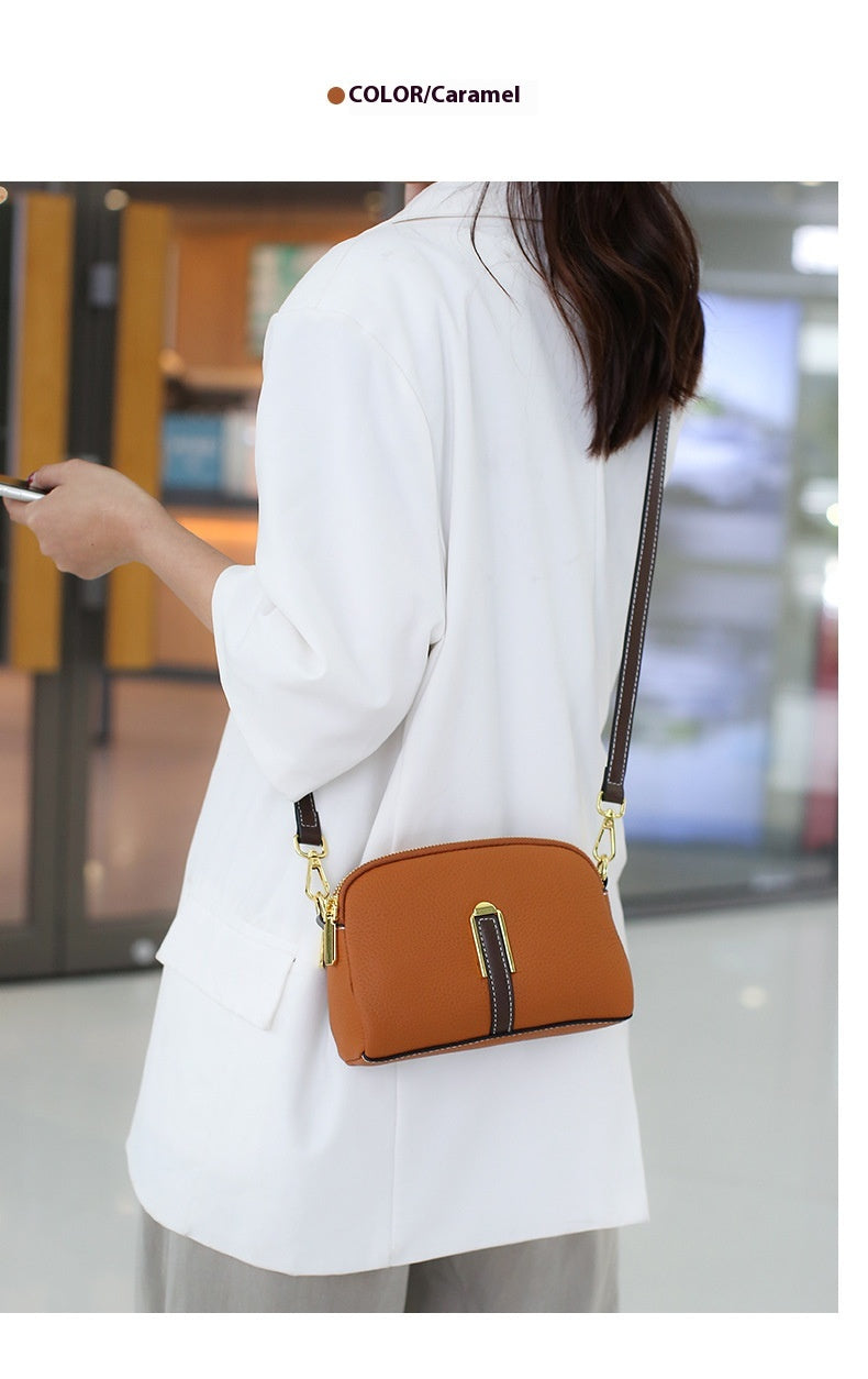 Layer Cowhide Large Capacity Square All-match Shoulder Bag