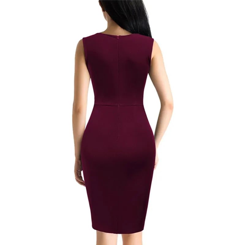 Sequin Stitching Slim Fit Slit Party Dress Women's Clothing
