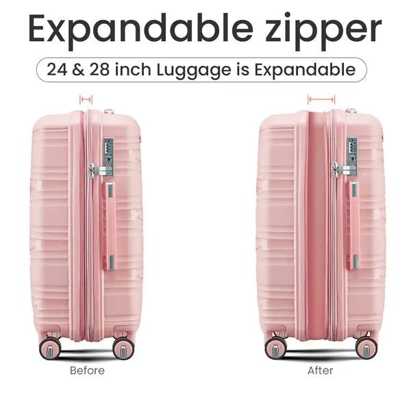 4-Piece Luggage Set, Durable and Lightweight Travel Suitcases with Spinner Wheels- FREE USA SHIPPING