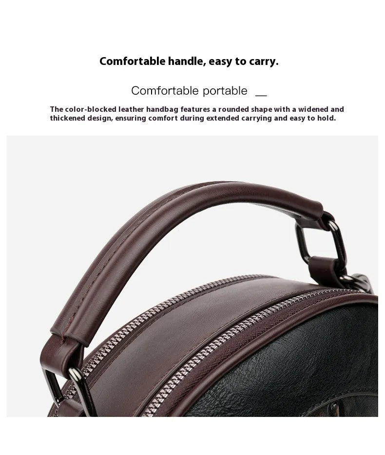 Retro Embossing Large Capacity Women's Handbag All-matching