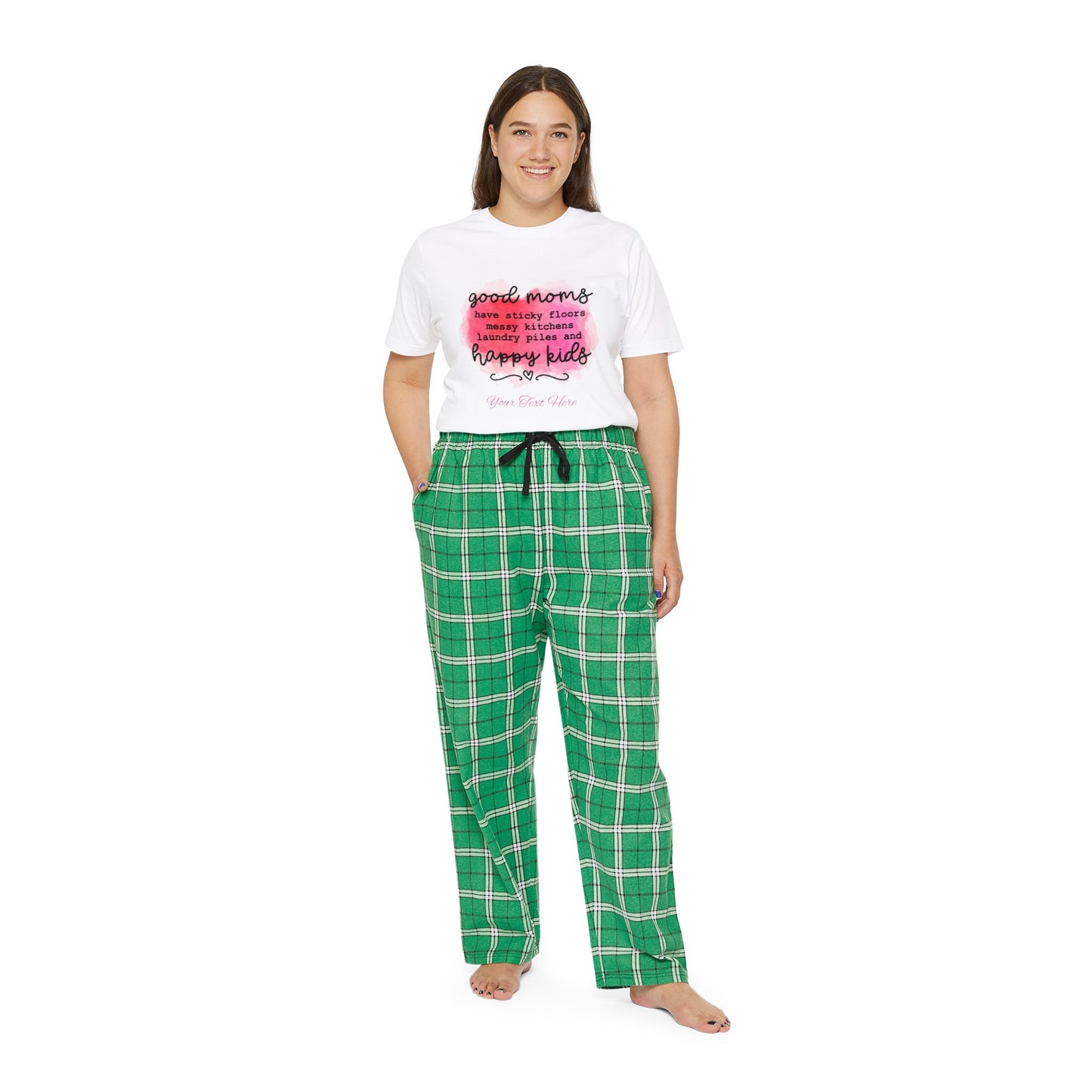 Women's Short Sleeve Pajama Set - Personalize With Colorful MOM Messages