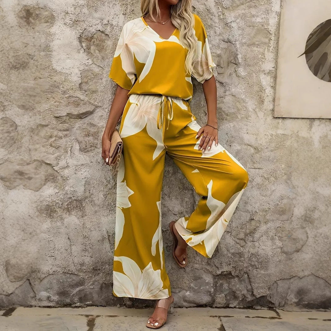 Printed Fashion Polyester Women's Suit