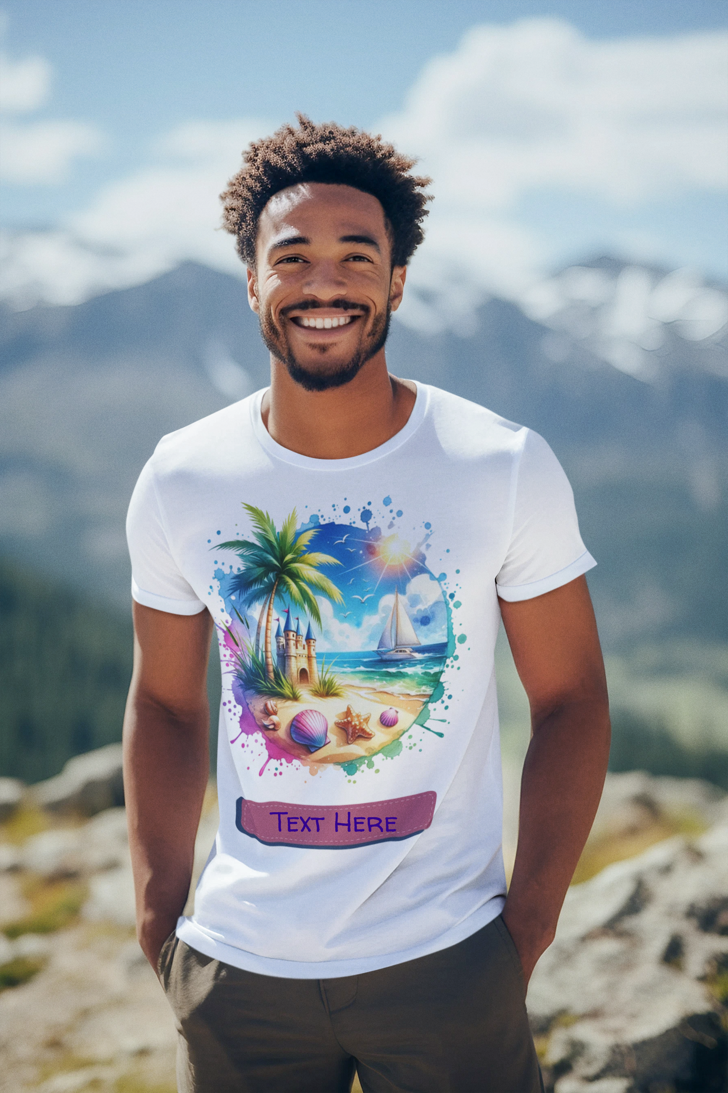 Unisex Softstyle T-Shirt- Personalized Beach Themes