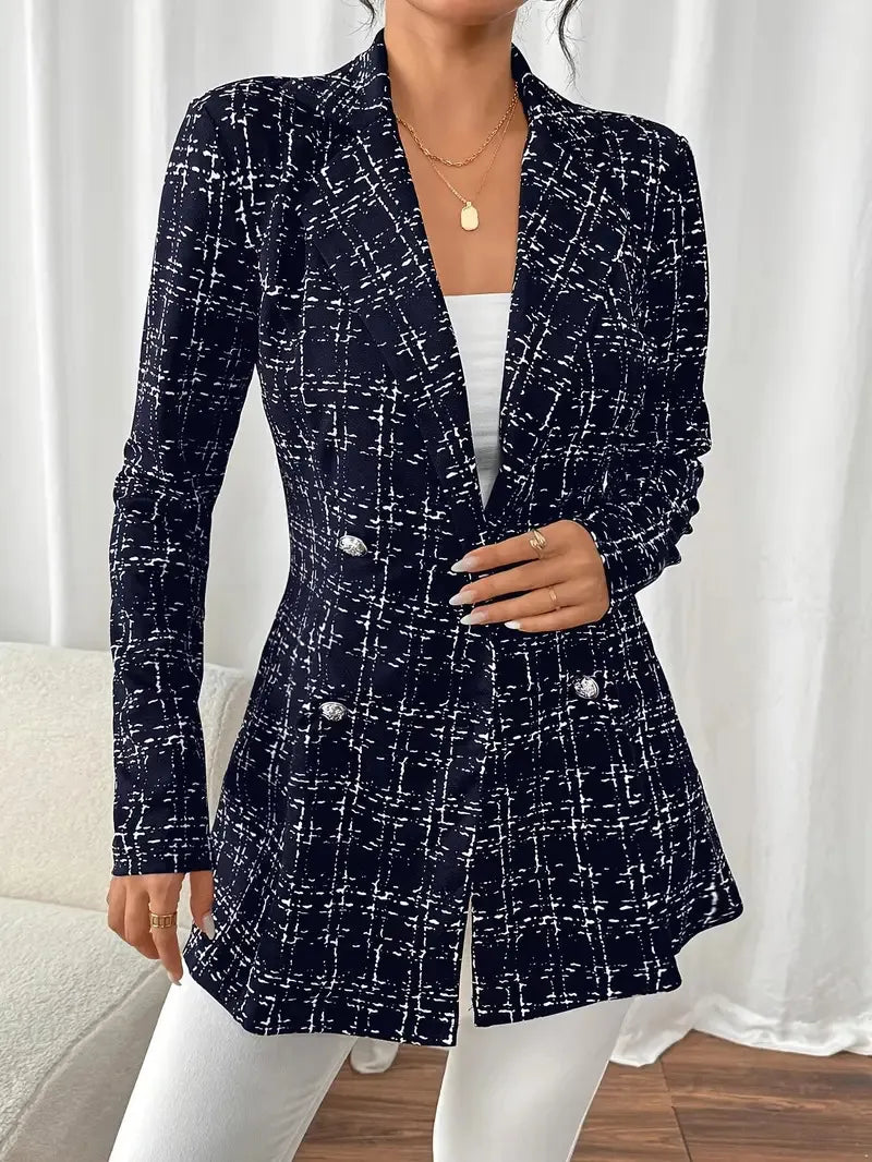 Plaid Slim Fit Elegant Graceful Women's Coat