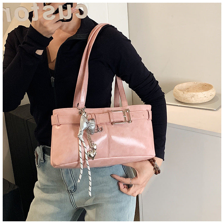 Commuter Texture Underarm Shoulder Handbag