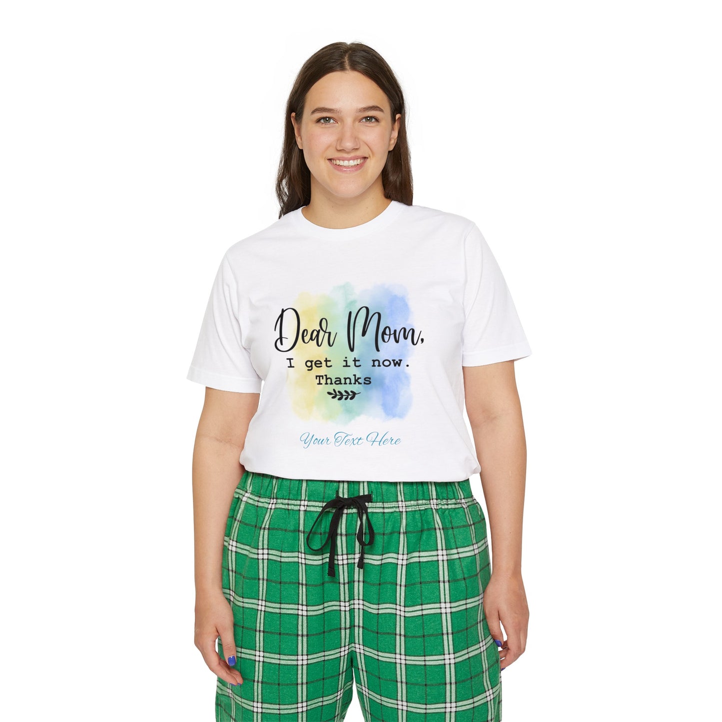 Women's Short Sleeve Pajama Set - Personalize With Colorful MOM Messages