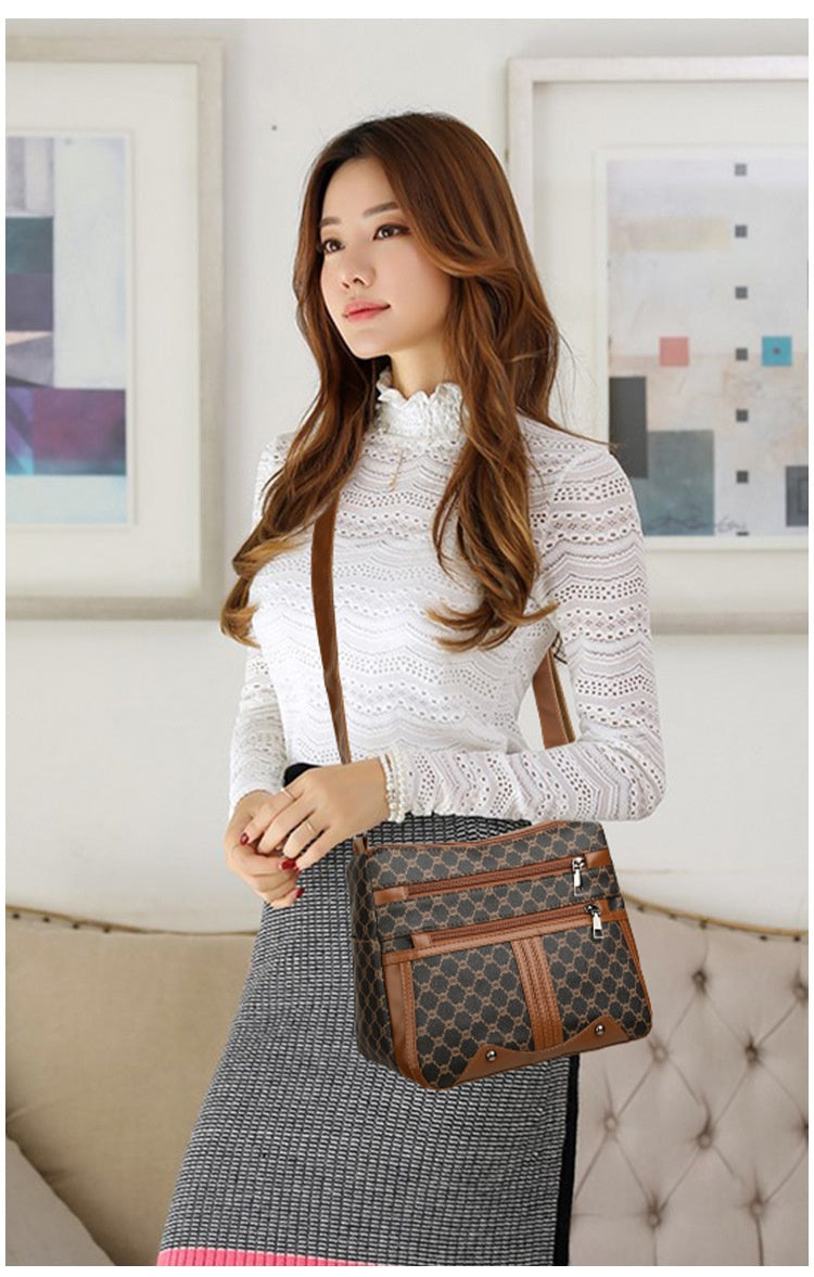 Women's Large-capacity Stitching Pattern Bag