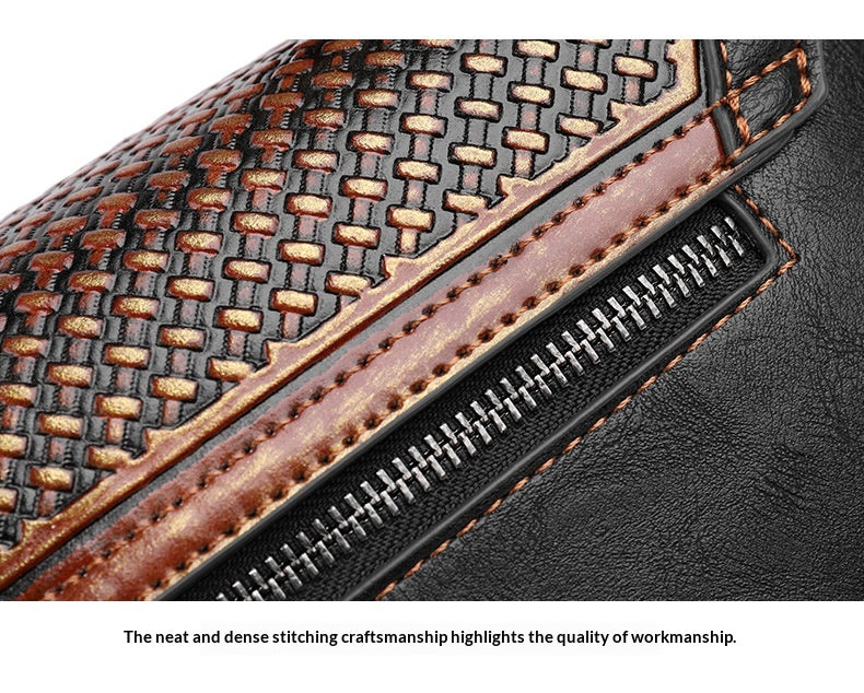 Handcrafted Leather-Embossed Retro Crossbody Bag