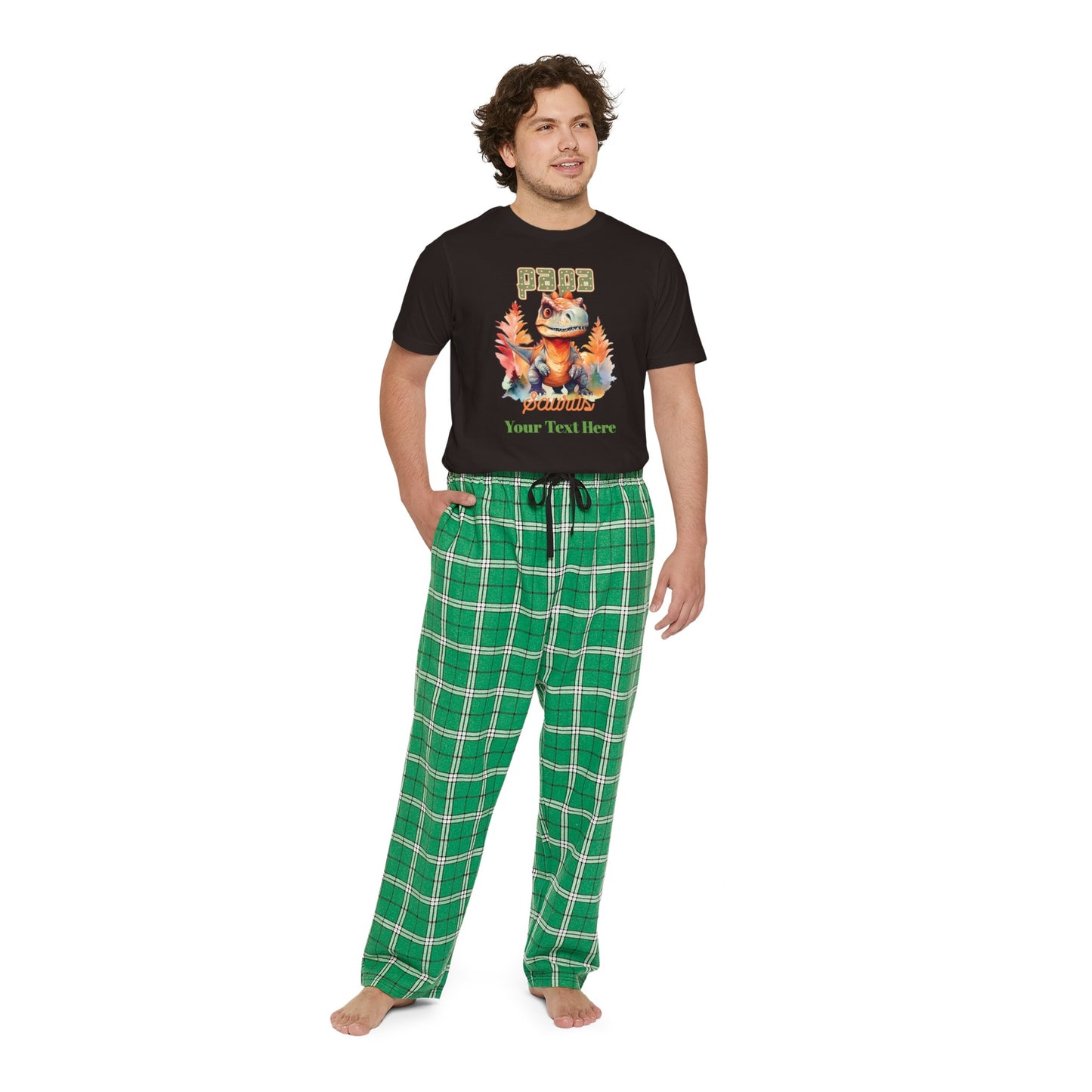 Men's Short Sleeve Pajama Set - Personalize With DAD Messages