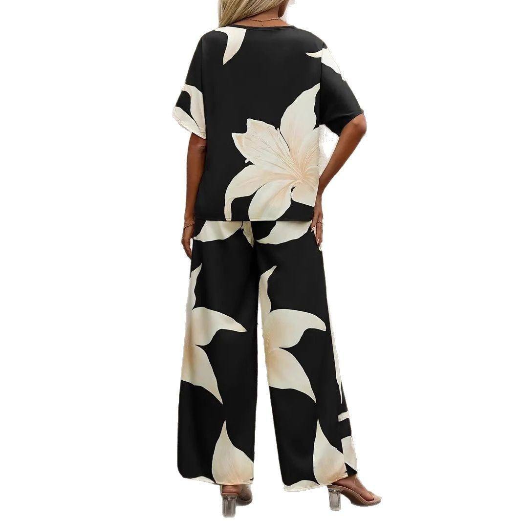 Printed Fashion Polyester Women's Suit