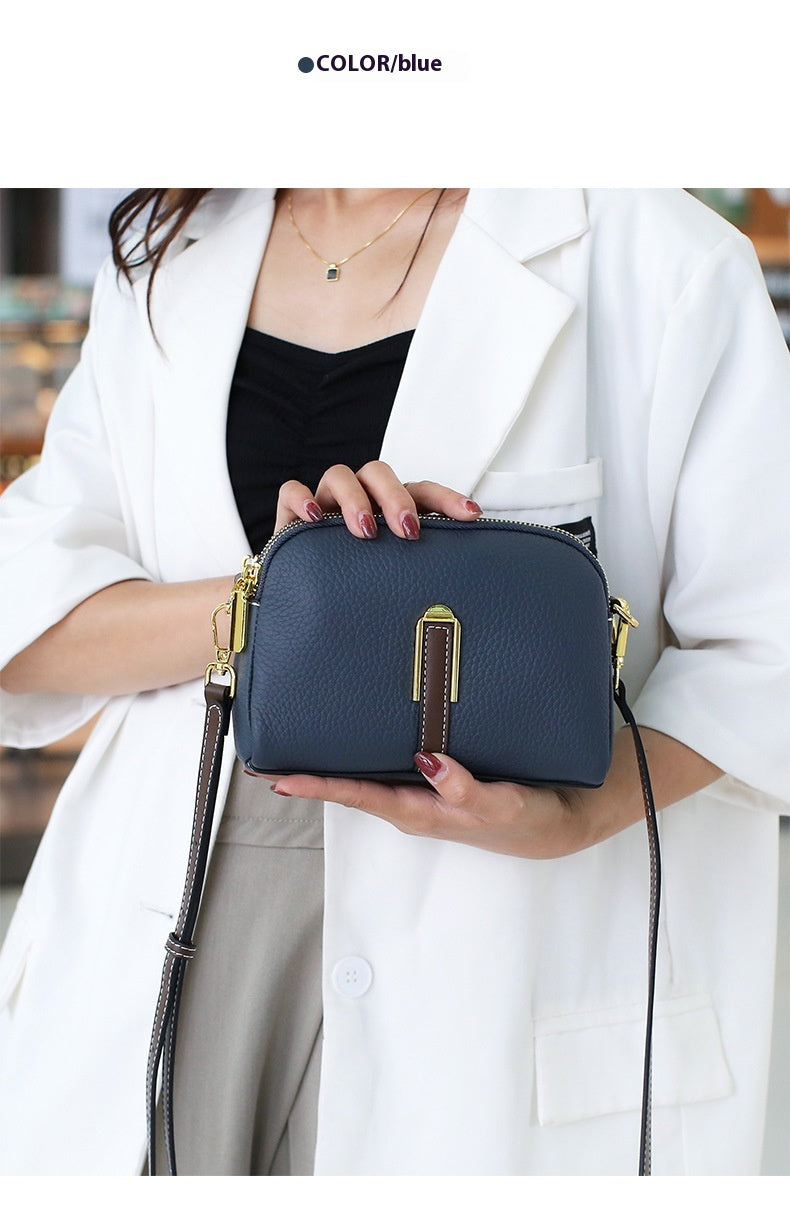 Layer Cowhide Large Capacity Square All-match Shoulder Bag