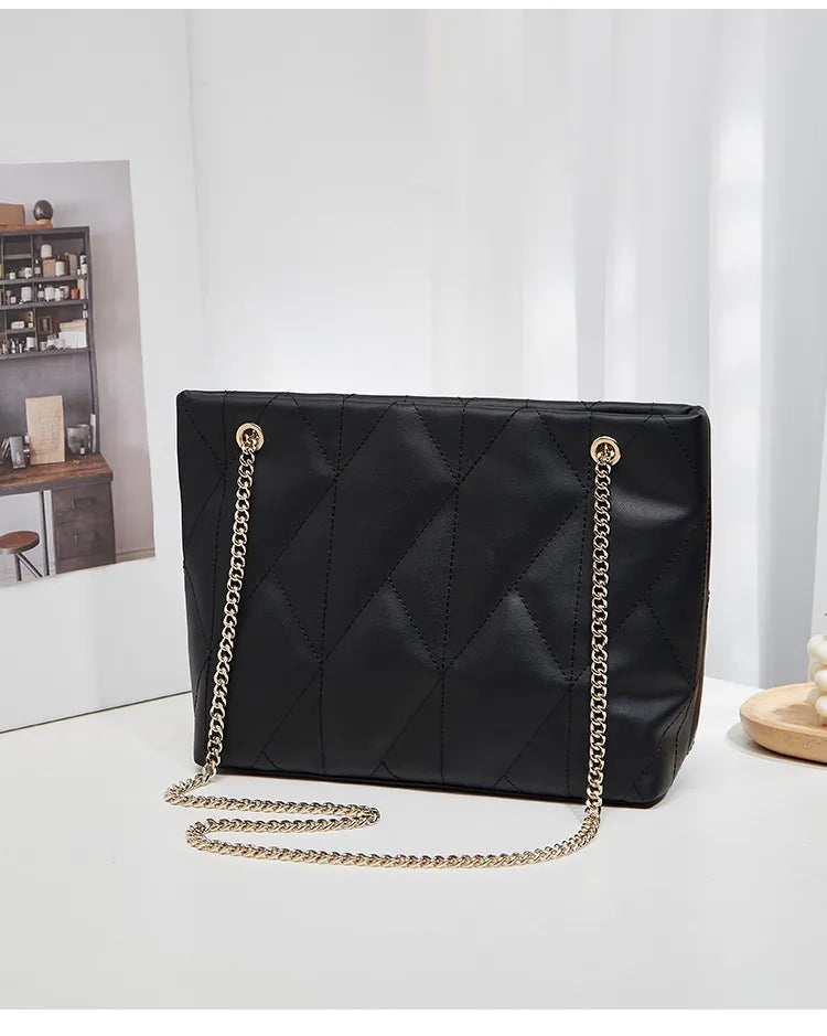 Rhombus Casual Tote Bag Vintage Chain Bag Shoulder