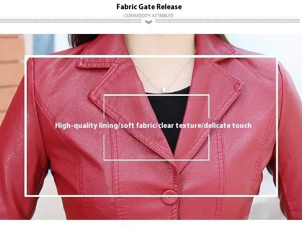 Leather Coat Women Fall Short Western Style All-matching Women