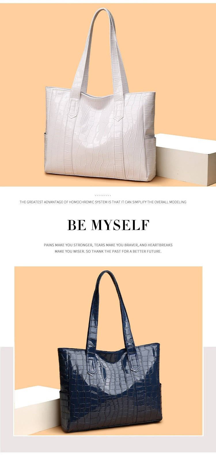 Korean Style Stylish Simple And Versatile European And American Commuters' Tote Bag