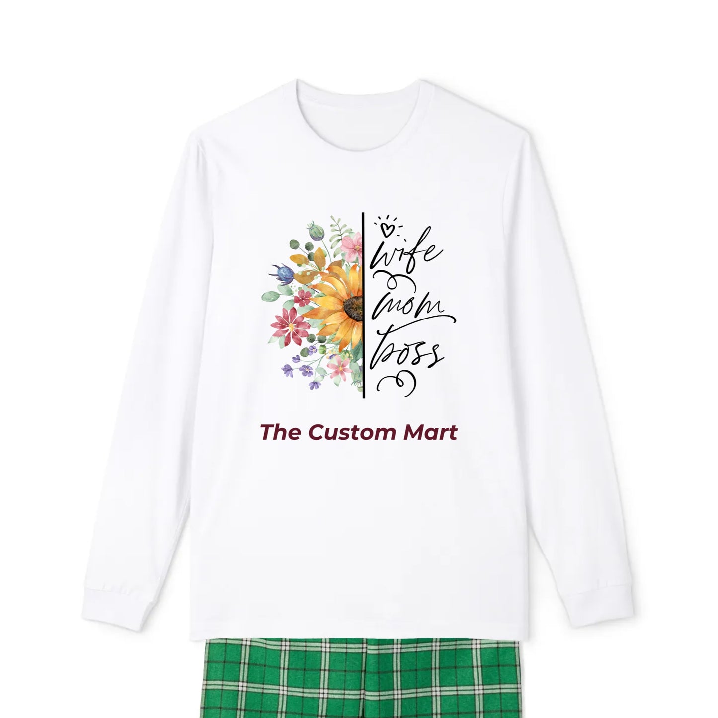 Women's Long Sleeve Pajama Set - Personalize With Mother's Day Messages