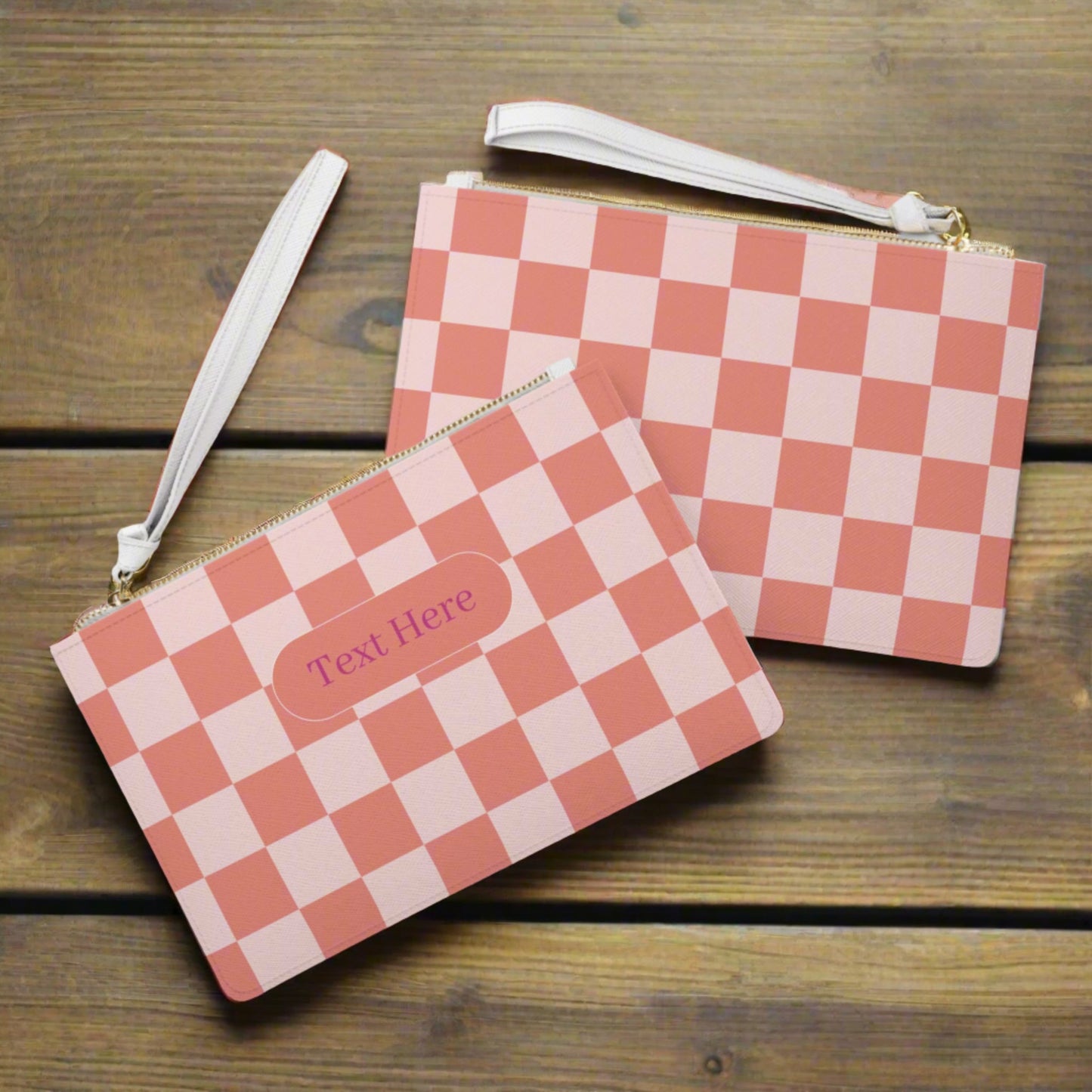 Clutch Bag - Personalize With Checkered Designs