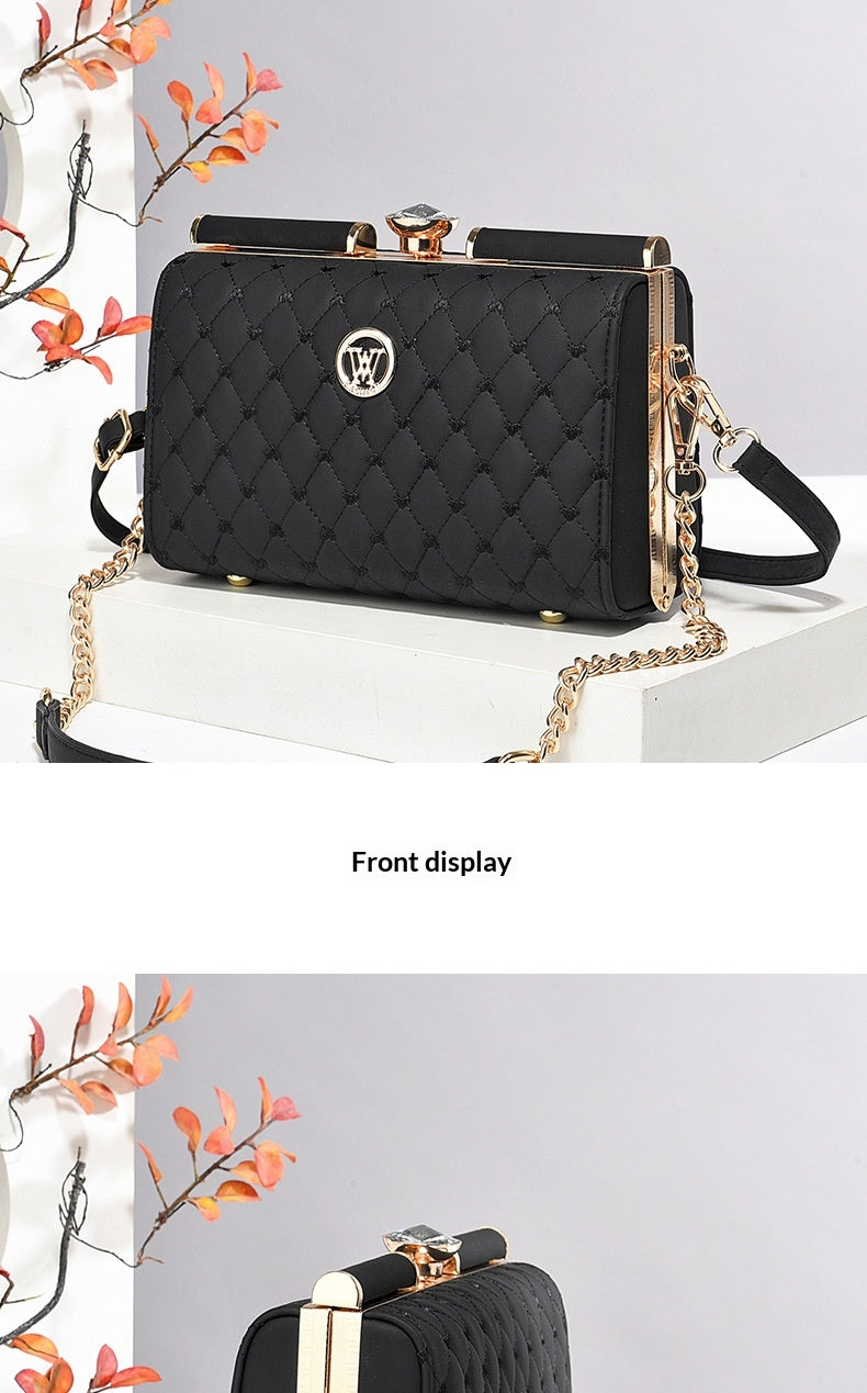 Niche Trendy Diamond-quilted Shoulder Bag With A Premium Texture