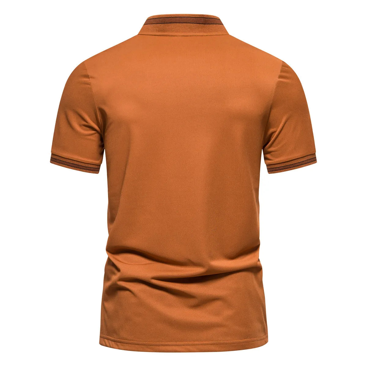 Men's T-shirt Stand Collar Short Sleeve