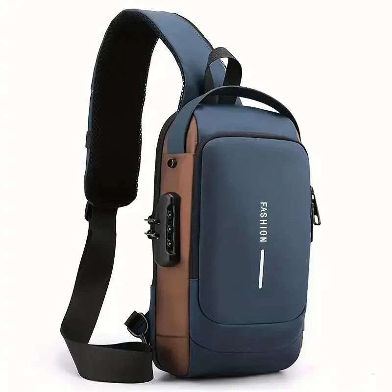 Men's Waterproof Motorcycle Chest Bag, Anti-Theft Shoulder Bag, Durable Oxford Fabric Outdoor Bag-FREE USA SHIPPING