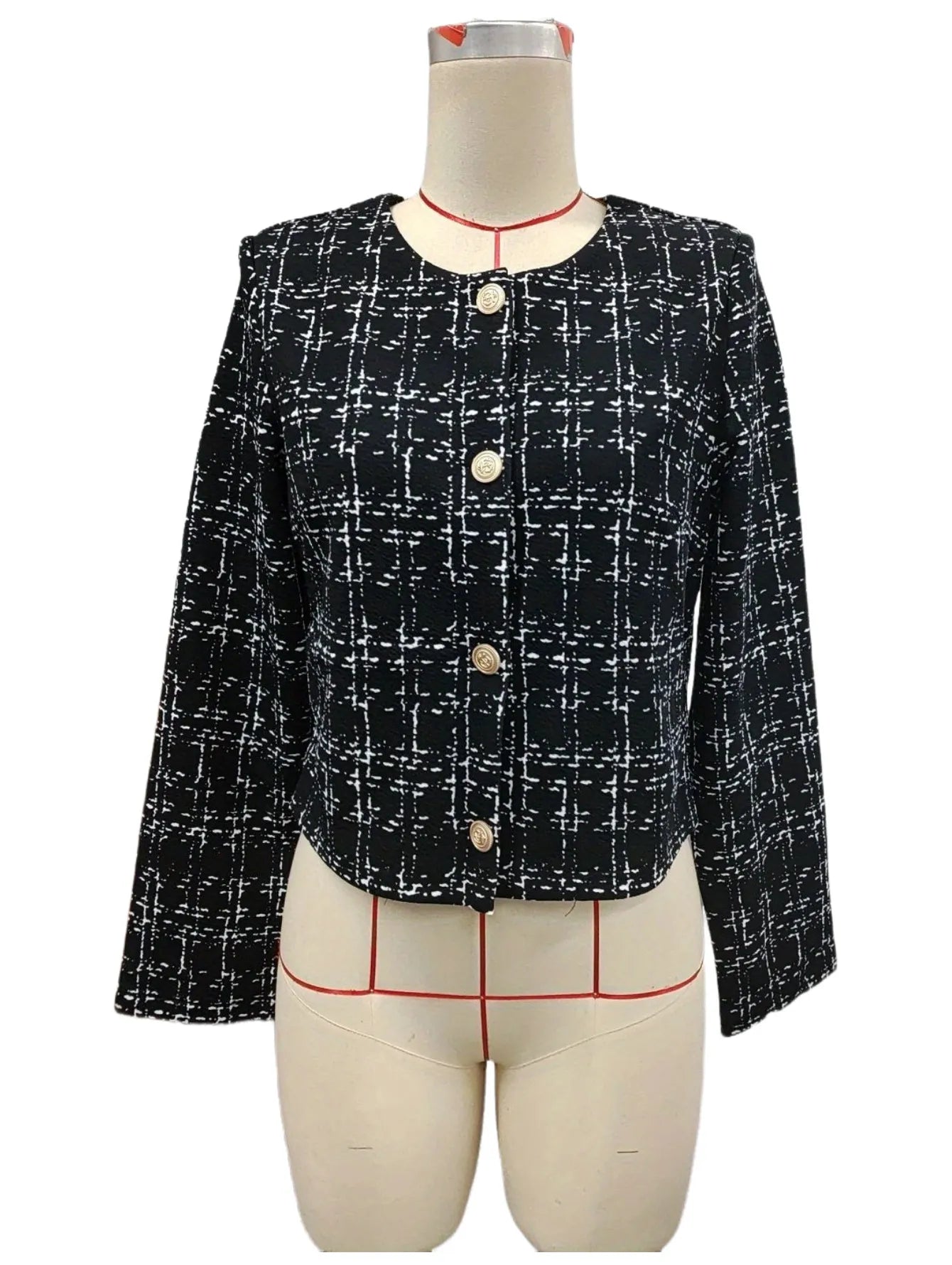 Slim Fit Elegant Button Long Sleeve Commuter Small Suit